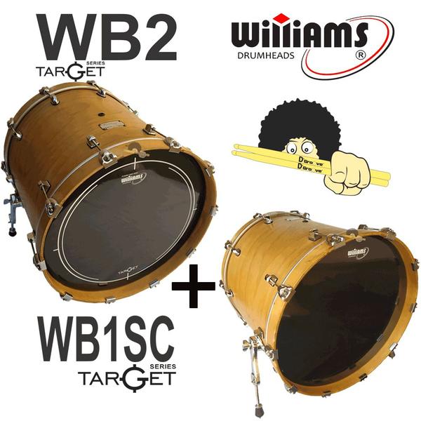 Kit de Peles Williams - Target WB2(Batedeira) Black 22 e Resposta WS1SC 22