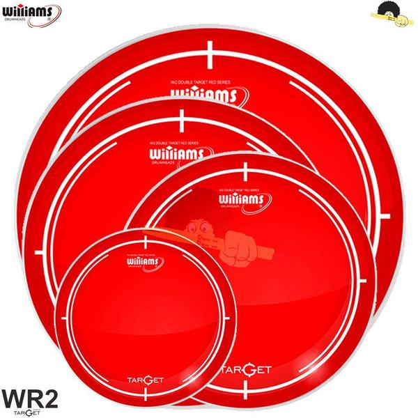 Kit de Peles Williams Target - WR2 Duplo Filme RED - 8/10/12/14 - Williams Drumheads