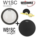 Kit de Peles Williams – W1SC Filme simples clear c/ anel abafador 20 + Pele(Resposta) WB1SC 20