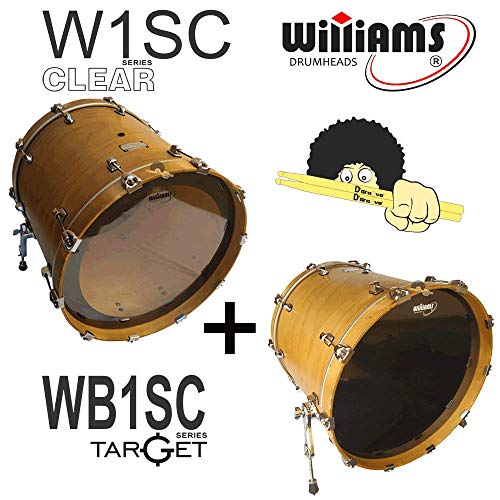 Kit de Peles Williams - W1SC Filme Simples Clear C/anel Abafador 20″ + Pele(Resposta) WB1SC 20"