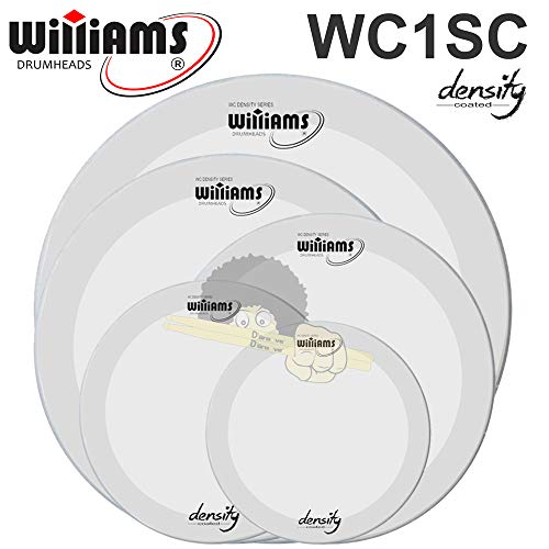 Kit de Peles Williams - WC1SC Filme Simples Coated C/anel Abafador (10"/12"/14"/16"/20")