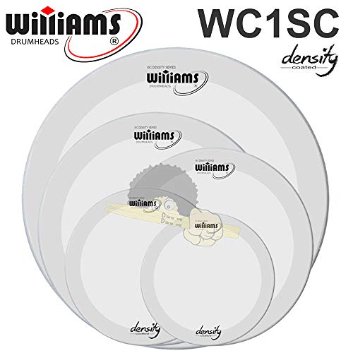 Kit de Peles Williams - WC1SC Filme Simples Coated C/anel Abafador (10"/12"/14"/16"/22")
