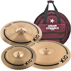 Kit de Pratos Orion X10 Spx90 14" 16" 20" com Bag
