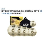 Kit De Pratos Zeus Custom Set E Splash 10" Hi-hat 14"/crash