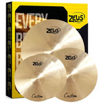 Kit de Pratos Zeus Cymbals Set C Custom Series 14"/16"/20"