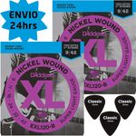 Kit 2 Encordoamento para Guitarra D'addario Exl120 + Palheta
