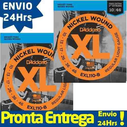Kit 2 Encordoamento para Guitarra D'addario Exl110 Envio24h