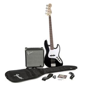 Kit Fender Affinity Series Pack - Baixo Squier Affinity J.bass Black - Acompanha Amplificador Gig Bag e Acessórios
