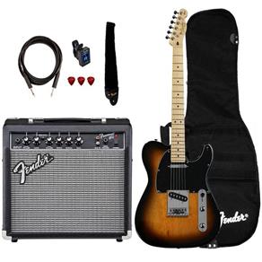 Kit Guitarra Fender Squier Affinity Telecaster Frontman 15 Brown Sunburst
