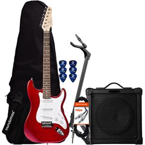 Kit Guitarra G-100 Vermelha GIANNINI + Cubo + Acessórios