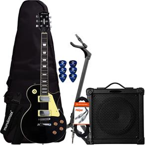 Kit Guitarra Lps-230 Preta Strinberg + Cubo + Capa + Acessórios