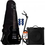 Kit Guitarra Lps-200 Preta Strinberg + Cubo + Acessórios