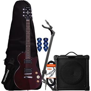 Kit Guitarra LPS-200 Translucent Wine Red STRINBERG + Cubo + Capa + Acessórios