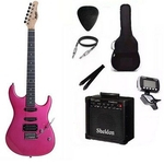 Kit Guitarra Memphis By Tagima MG260 Pink Com Amplificador