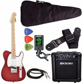 Kit Guitarra Phx Telecaster Tl1 Vermelho + Meteoro Afinador