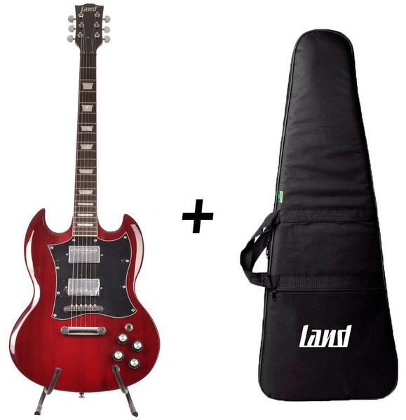 Kit Guitarra Sg Land Profissional Vermelha-capa - One Light