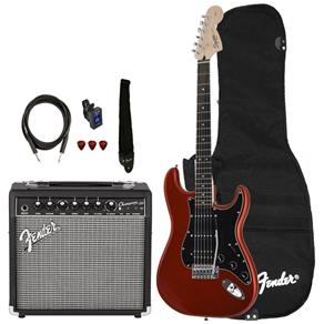 Kit Guitarra Squier Affinity Stratocaster Hss Champion 20 Candy Apple Red
