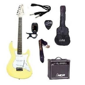 Kit Guitarra Strato Strinberg EGS216 com Acessórios + Amplificador - Amarela