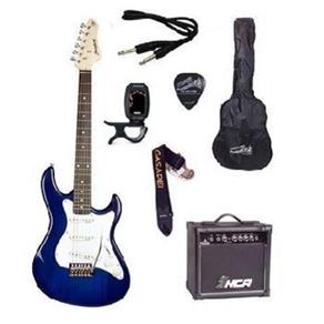 Kit Guitarra Strato Strinberg EGS216 com Acessórios + Amplificador - Azul