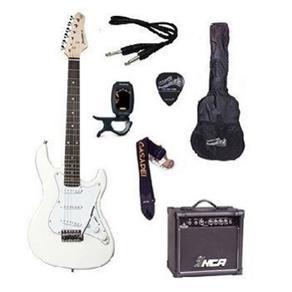 Kit Guitarra Strato Strinberg EGS216 com Acessórios + Amplificador - Branca