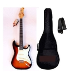 Kit Guitarra Strato Tagima TG500 SB c/ Bag e Correia