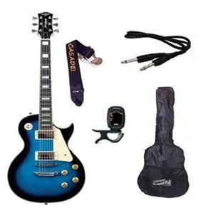 Kit Guitarra Strinberg Les Paul Clp79 + Afinador Digital + Acessórios- Azul
