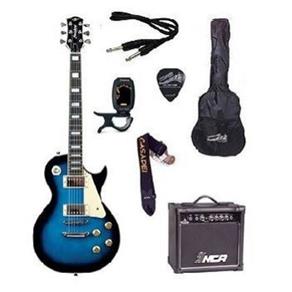 Kit Guitarra Strinberg Les Paul Clp79 + Amplificador + Afinador Digital + Acessórios - Azul