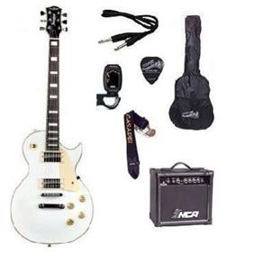 Kit Guitarra Strinberg Les Paul Clp79 + Amplificador + Afinador Digital + Acessórios - Branca