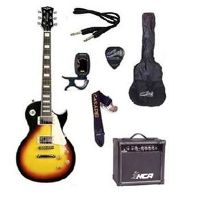Kit Guitarra Strinberg Les Paul Clp79 + Amplificador + Afinador Digital + Acessórios - Sunburst