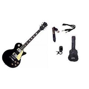 Kit Guitarra Strinberg Les Paul LPS230 + Afinador Digital + Acessórios Preta