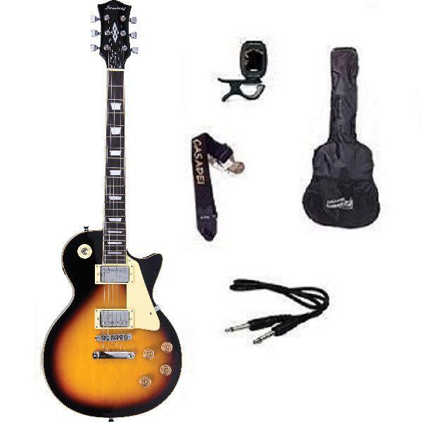 Kit Guitarra Strinberg Les Paul LPS230 + Afinador Digital + Acessórios Sunburst