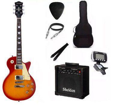 Kit Guitarra Strinberg Les Paul LPS230 + Amplificador + Afinador Digital + Acessórios Cherry
