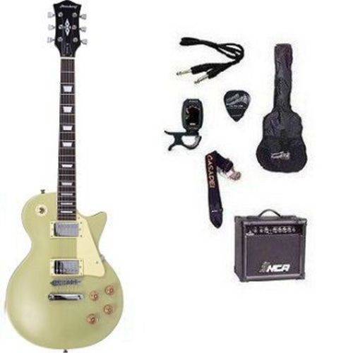 Kit Guitarra Strinberg Les Paul LPS230 + Amplificador + Afinador Digital + Acessórios DOURADA