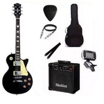 Kit Guitarra Strinberg Les Paul LPS230 + Amplificador + Afinador Digital + Acessórios Preta