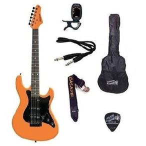 Kit Guitarra Strinberg Strato EGS267 + Afinador Digital + Acessórios - Laranja
