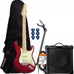 Kit Guitarra T635 Classic Fiesta Red TAGIMA + Cubo + Acessórios