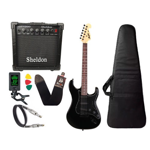 Kit Guitarra Tagima Memphis Mg32 Preto Amplificador Sheldon