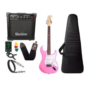 Kit Guitarra Tagima Memphis Mg32 Rosa Amplificador Sheldon