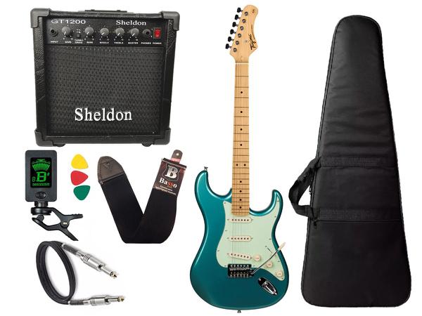 Kit Guitarra Tagima TG 530 Woodstock Azul Cubo Sheldon