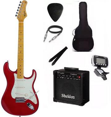 Kit Guitarra Tagima TG530 Strato Vermelha com Amplificador e Acessórios