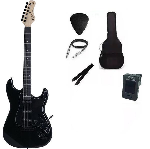 Kit Guitarra Tagima TG500 Strato Preta
