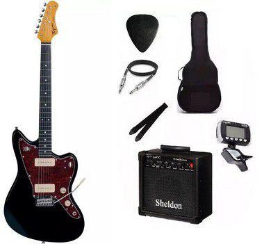 Kit Guitarra Tagima Tw61 Woodstock Preta Amplificador - Strinberg