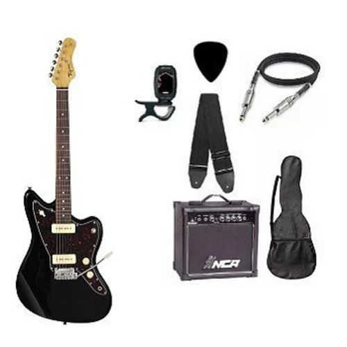 Kit Guitarra Tagima Tw61 Woodstock Preta Amplificador Thunder