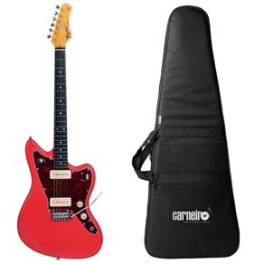 Kit Guitarra Tagima Woodstock TW 61 FR Fiesta Red Jazzmaster + Capa