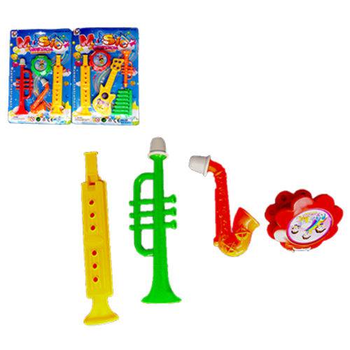 Kit Instrumento Musical Infantil com 4 Pecas Music