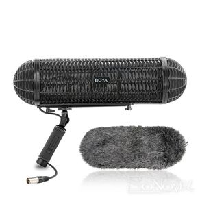 Kit Microfone Blimp Boya BY-WS1000 com Sistema de Suspensão Windshield e Cabo XLR