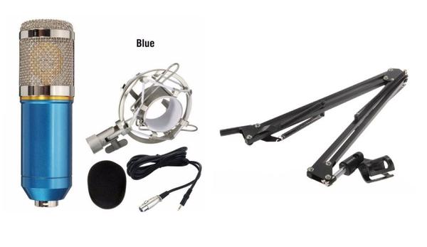Kit Microfone Condensador Bm800 + Pedestal Articulado - Vines Music