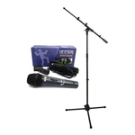 Kit Microfone Csr Completo Com Pedestal Cachimbo E Cabo