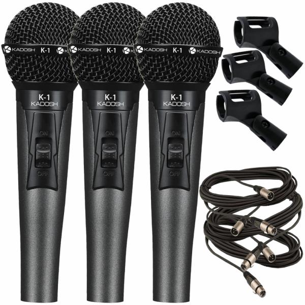 Kit Microfone Kadosh K-1 De mão + Cabo XLR x XLR 5 Metros