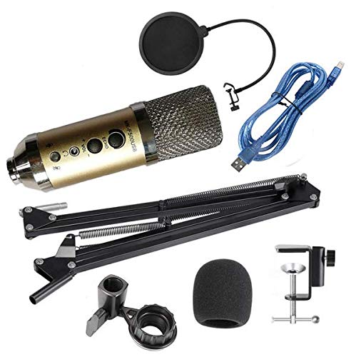 Kit Microfone MK-F400USB Dourado